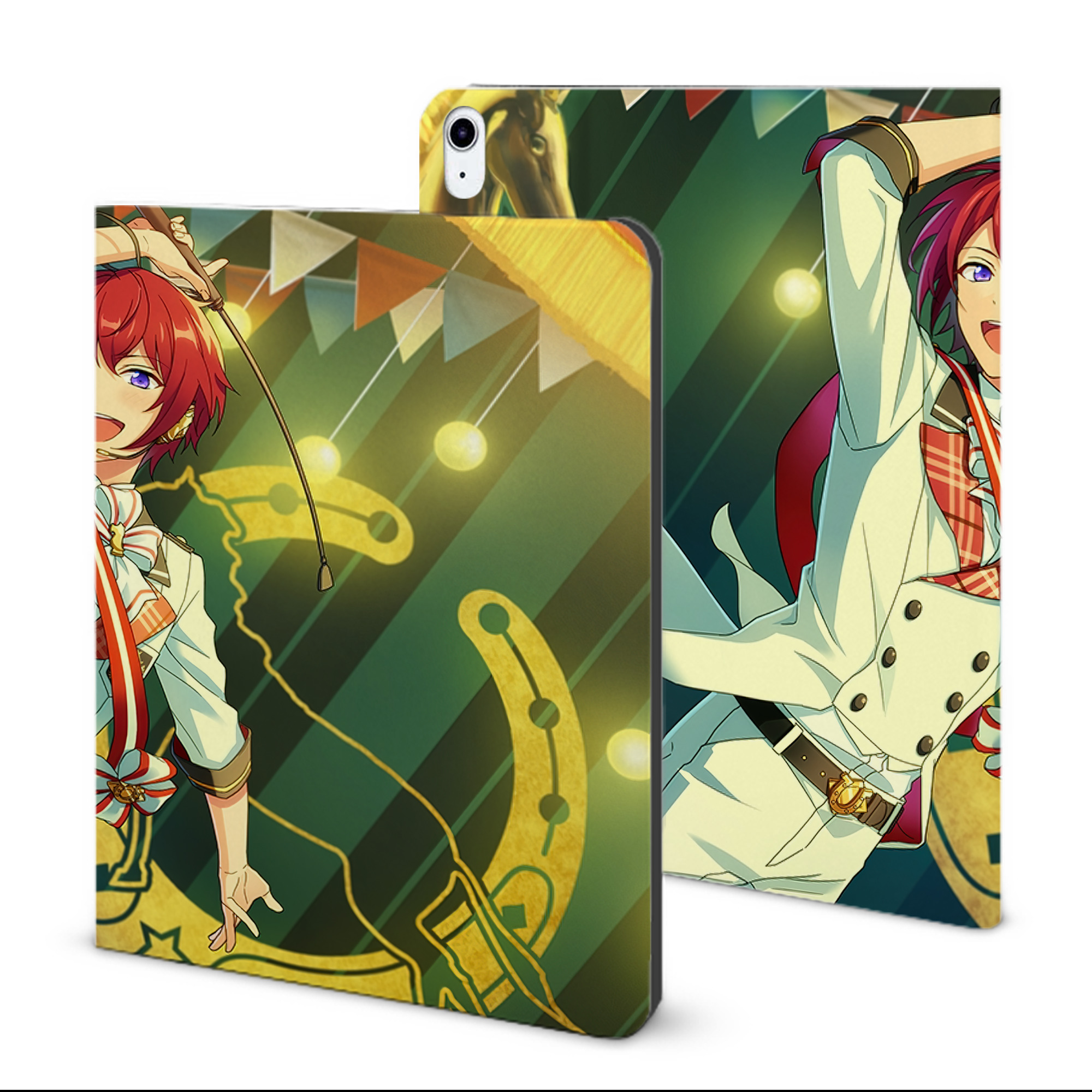 （画像用） あんさんぶるスターズ! Ensemble Stars IPad ケース ブック型 PUレザー TPU 耐衝撃 軽量 薄型 ペン収納なし 全面保護 IPad 各モデル対応